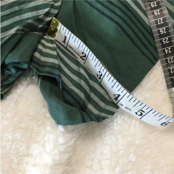 Ambrielle sleep lounge shorts Woman's 2X plus green stripe with pockets - Picture 5 of 15